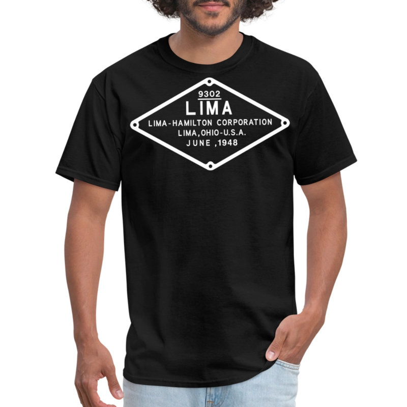 Lima Builder's Plate White Print - Unisex Classic T-Shirt - black