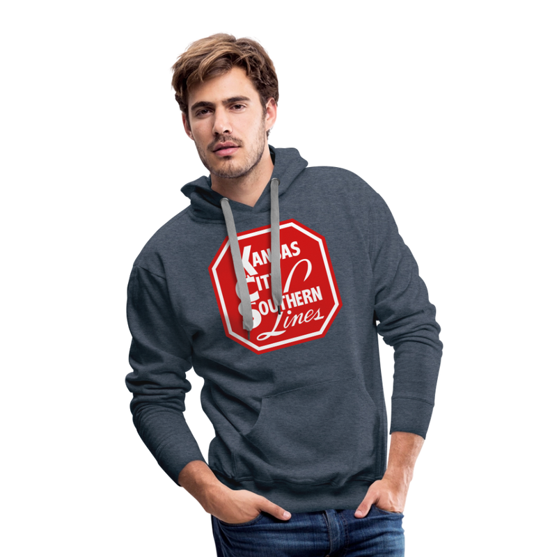 Kansas City Southern Lines - Men’s Premium Hoodie - heather denim