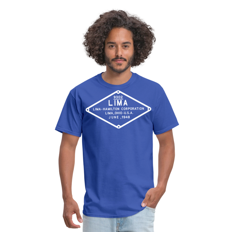 Lima Builder's Plate White Print - Unisex Classic T-Shirt - royal blue