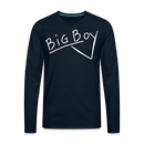 Union Pacific Big Boy Chalk Scrawl - Men's Premium Long Sleeve T-Shirt - deep navy