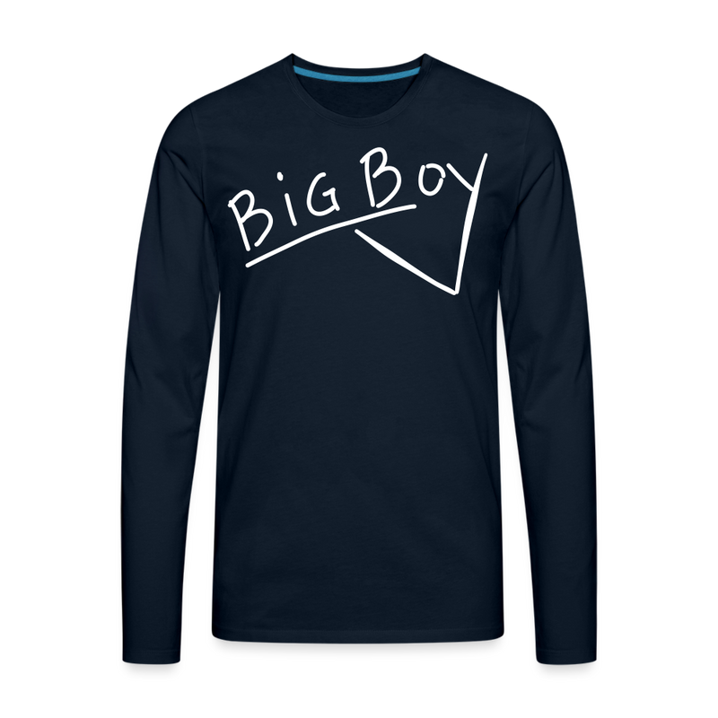 Union Pacific Big Boy Chalk Scrawl - Men's Premium Long Sleeve T-Shirt - deep navy