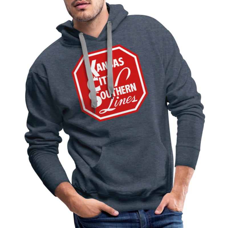 Kansas City Southern Lines - Men’s Premium Hoodie - heather denim