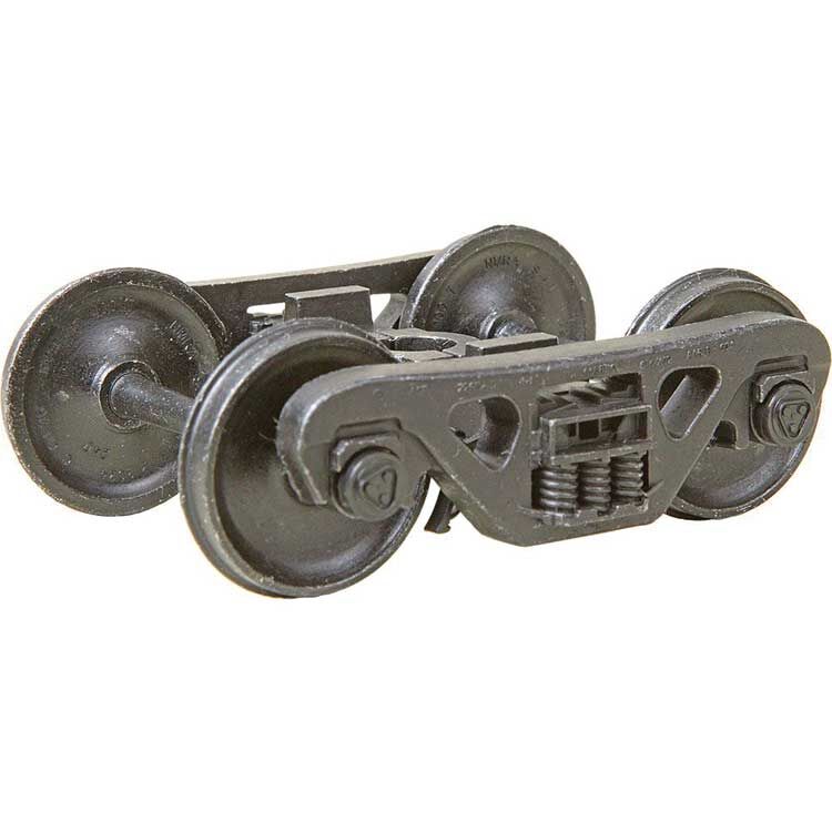 PREORDER Kadee O 759 2-Rail A.S.F. 100-Ton Roller Bearing Metal Trucks With 36" Smooth-Back Metal P48 Wheels, (2) | 37.99