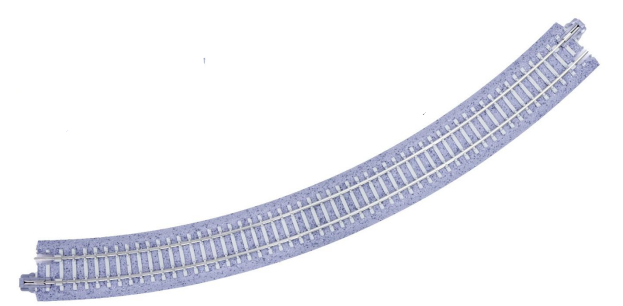 PREORDER Kato N Unitrack Concrete Tie Radius 45 Curve Track, 315mm (12 3/8") (4-Pack)