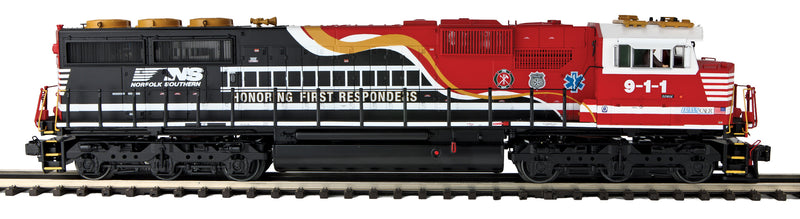 PREORDER MTH Premier O 20-21956-1 SD60E Diesel Engine with Hi-Rail Wheels, Norfolk Southern (First Responders)