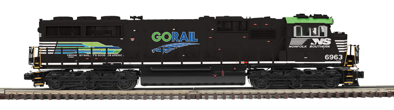 PREORDER MTH Premier O 20-21958-1 SD60E Diesel Engine with Hi-Rail Wheels, Norfolk Southern (Go Rail)