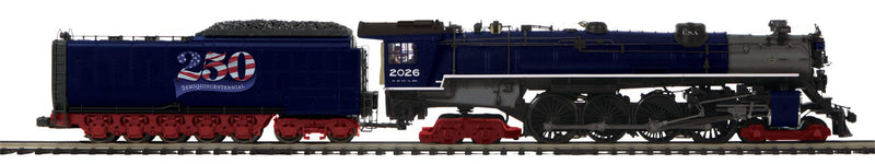 PREORDER MTH Premier O 20-30128-1 4-8-4 Steam Locomotive with Hi-Rail Wheels, USA 250th Semiquincentennial Coal