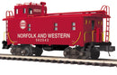 PREORDER MTH Premier O 20-91869 Offset Steel Caboose, Norfolk & Western