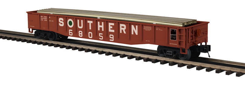 PREORDER MTH Premier O 20-95836 Gondola with Rail Load, Southern Gondola with Rail Load Southern