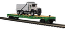 PREORDER MTH Premier O 20-95846 Flat Car with Dump Truck, Burlington Northern Santa Fe
