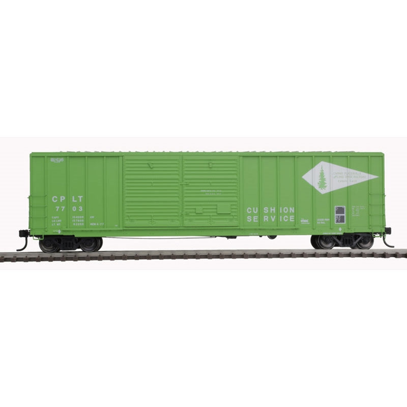 Atlas 20005865 FMC 5077 50' Double-Door Boxcar with Offset Doors - Ready to Run - Master(R) -- Camino, Placerville & Lake Tahoe 7706 (green, white), HO Scale