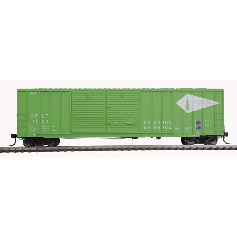 Atlas 20005864 FMC 5077 50' Double-Door Boxcar with Offset Doors - Ready to Run - Master(R) -- Camino, Placerville & Lake Tahoe 7703 (green, white), HO Scale