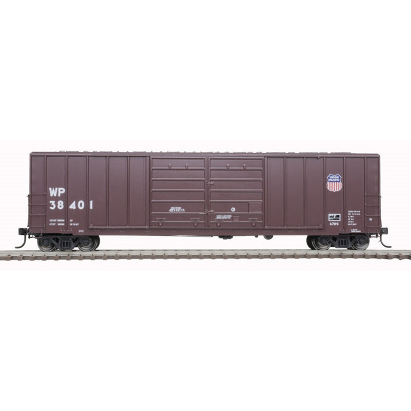 Atlas 20005872 FMC 5077 50' Double-Door Boxcar with Centered Doors - Ready to Run - Master(R) -- Union Pacific WP 38401 (Boxcar Red, white), HO Scale