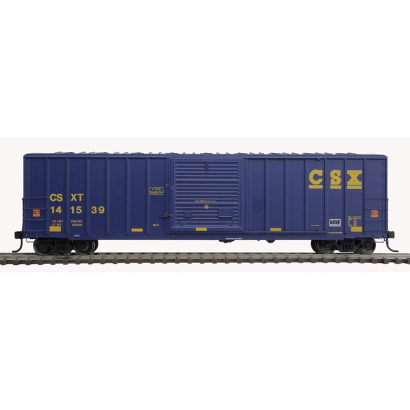 Atlas 20006207 FMC 5077 Single-Door Boxcar - Ready to Run -- CSX 141659 (blue, yellow), HO Scale