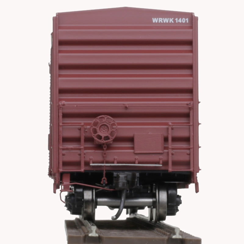 Atlas 20006213 FMC 5077 Single-Door Boxcar - Ready to Run -- GATX WRWK 1405 (Boxcar Red, white), HO Scale