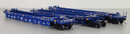 Atlas 20006616 HO 53' ARTICULATED WELL CAR SET BNSF (SFLC) 9022 (BLUE/WHITE/RED)