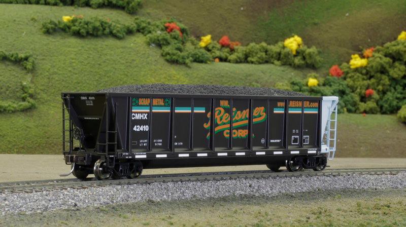 Atlas 20006680 HO COALVEYOR BATHTUB GONDOLA REISNER SCRAP METALS (CMHX) 42409 (BLACK/ORANGE/GREEN)