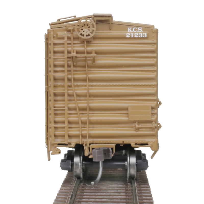 Atlas 20006822 HO 40' Postwar Box Car w/ 8' Door Kansas City Southern 21233 (Brown/White)