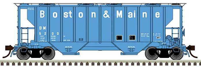 Atlas Master Line Plus HO 20007115 Portec 3000 Covered Hopper, Boston and Maine