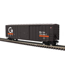 PREORDER Atlas 2001185 ACF 50'6" Boxcar - 2-Rail - Ready to Run - Trainman(R) -- Guilford MEC (gray, orange, white), O