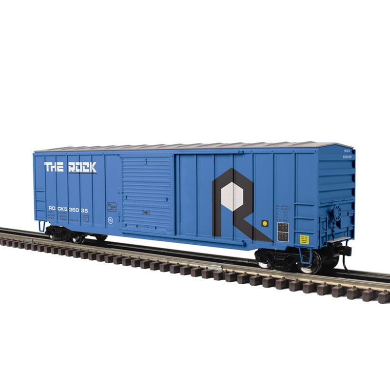 PREORDER Atlas 2001136 ACF 50'6" Boxcar - 3-Rail - Ready to Run - Trainman(R) -- Rock Island (blue, black, white), O