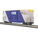 PREORDER Atlas 2001179 40' Hy-Cube Boxcar - 2-Rail - Ready to Run - Trainman(TM) -- CSX (Operation Lifesaver Fantasy Scheme, blue, white), O