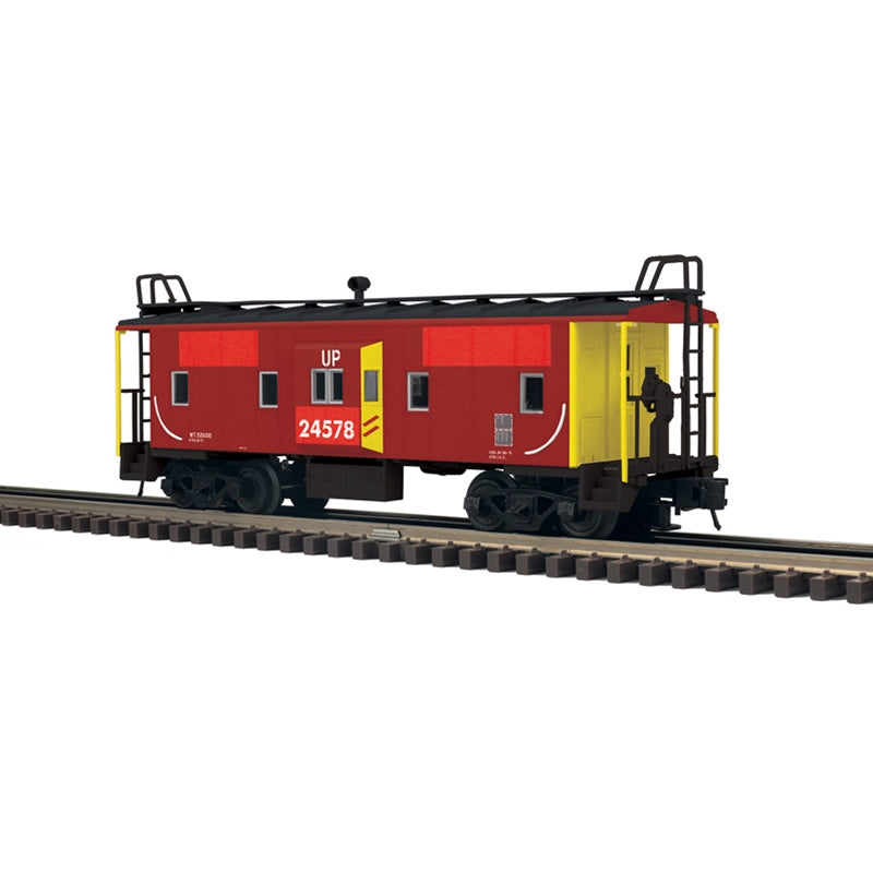 PREORDER Atlas 2001283 Bay Window Caboose - 2-Rail - Ready to Run - Trainman(R) -- Union Pacific (Patched Ex-Rock Island, red, yellow), O
