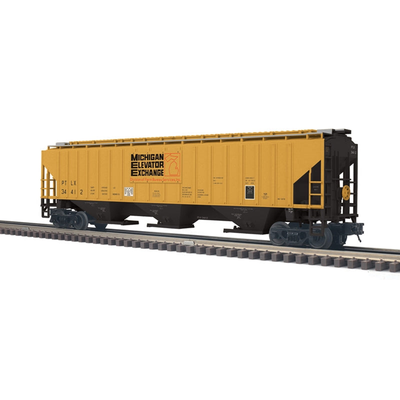 PREORDER Atlas 2001640 Pullman-Standard PS-4750 Covered Hopper - 3-Rail - Ready to Run - Trainman(R) -- Michigan Elevator Exchange (yellow, black), O