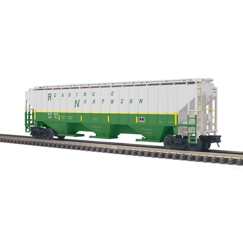 PREORDER Atlas 2001642 Pullman-Standard PS-4750 Covered Hopper - 3-Rail - Ready to Run - Trainman(R) -- Reading & Northern 9gray, green, yellow conspicuity marks), O