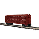 PREORDER Atlas 2002465 40' Steel Stock Car - 2-Rail - Ready to Run - Trainman(R) -- Santa Fe (Boxcar Red), O