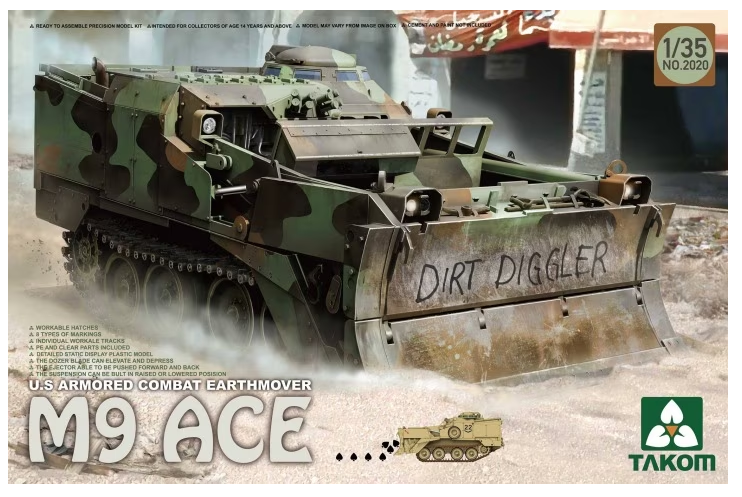 Takom Models - 2020 1:35 U.S Armored Combat Earthmover M9 ACE