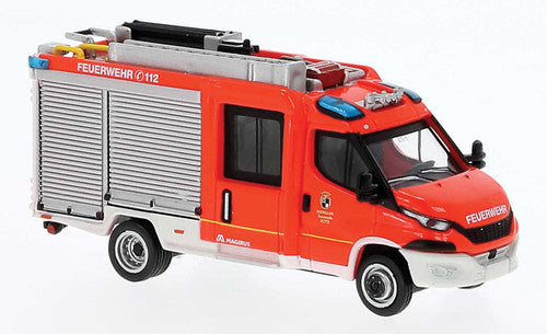 Brekina HO 870548 2021 Magirus Daily MLF Fire Truck, Roth Germany Fire Department