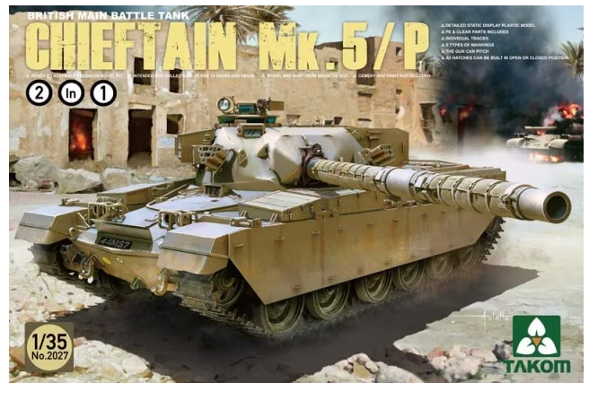 Takom Models - 2027 1:35 British Main Battle Tank Chieftain Mk.5/P