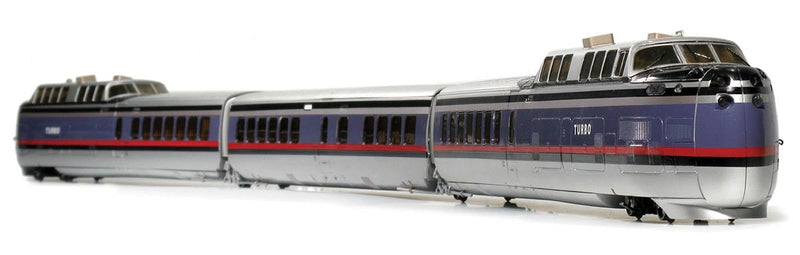 PREORDER Rapido 203101 HO UAC TurboTrain Add-On Coach (2022 Ver.) - Ready to Run -- United Aircraft/US D.O.T Demonstrator IC-36(silver, teal)