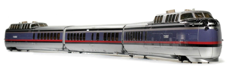 PREORDER Rapido 203103 HO UAC TurboTrain Add-On Coach (2022 Ver.) - Ready to Run -- Amtrak (Early Scheme, white, red, blue)