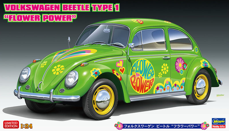 Hasegawa Models 20488 Volkswagen Beetle “Flower Power”  1:24 SCALE MODEL KIT