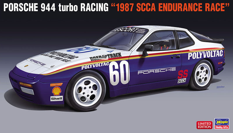 Hasegawa Models 20517 Porsche 944 Turbo Racing “1987 SCCA Endurance Race”  1:24 SCALE MODEL KIT