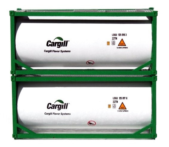 Jacksonville Terminal Company N 205213 20' Standard Tank Containers with Full Length 3/4 Width Walkway, Cargill (2)