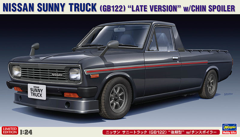 Hasegawa Models 20552  Nissan Sunny Truck (GB122) “Late Model” w/Chin Spoiler 1:24 SCALE MODEL KIT