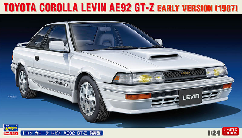 Hasegawa Models 20596 Toyota Corolla Levin AE92 GT-Z early model 1:24 SCALE MODEL KIT