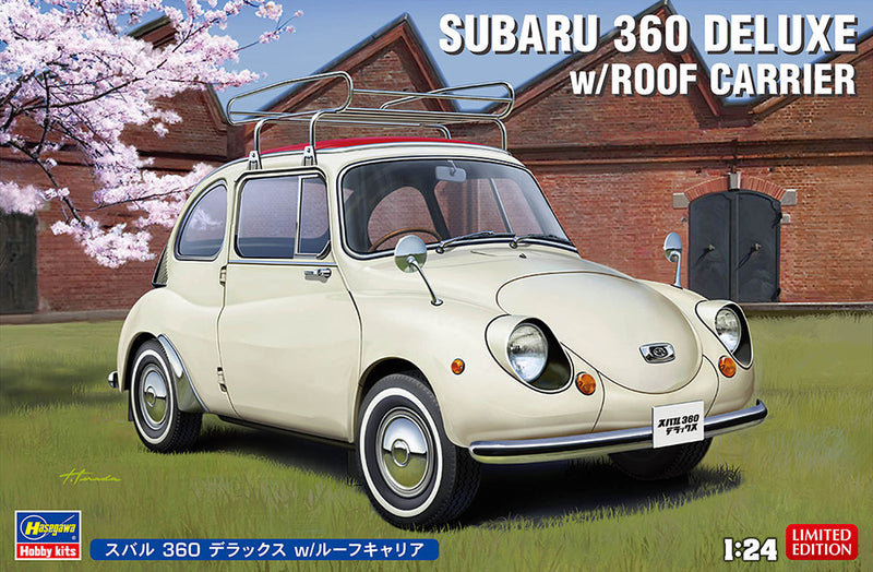 Hasegawa Models 20622 Subaru 360 Deluxe w/Roof Carrier 1:24 SCALE MODEL KIT