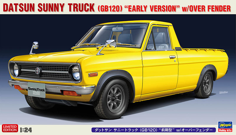 Hasegawa Models 20641  Datsun Sunny Truck (GB120) “early model” w/over fender 1:24 SCALE MODEL KIT