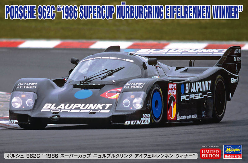 Hasegawa Models 64128 Porsche 962C “1986 Supercup Nürburgring Eifelrennen Winner”  1:24 SCALE MODEL KIT