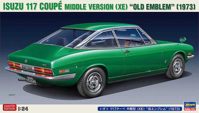 Hasegawa Models 20674  Isuzu 117 Coupe Mid-term model (XE) “Old emblem” (1973) 1:24 SCALE MODEL KIT