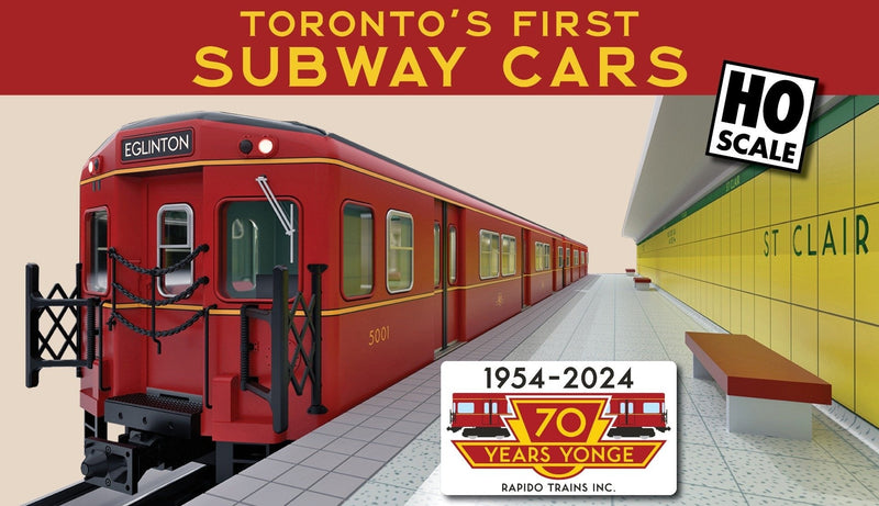 PREORDER Rapido 206503 HO Toronto G-Class Subway A-B Set - Sound and DCC -- Toronto Transit Commission