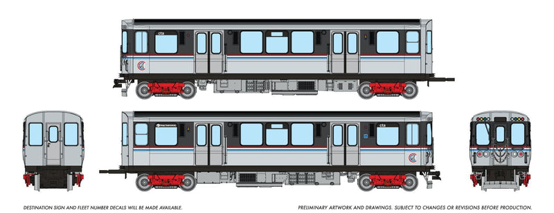 PREORDER Rapido HO 208502 CTA 2600-series L, Chicago Transit Authority "As Delivered"