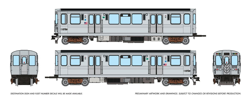 PREORDER Rapido HO 208005 CTA 2600-series L, Chicago Transit Authority "Speedlines Logo"