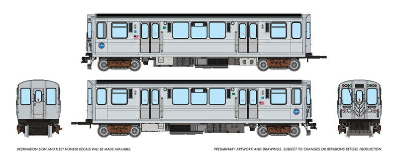 PREORDER Rapido HO 208009 CTA 2600-series L, Chicago Transit Authority "Circle Logo"