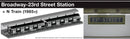 PREORDER Rapido HO 209898 2 Unpowered Budd Subway Cars & Lighted Station Display Set Locomotive Assembled, Broadway-23rd St Station + N Train