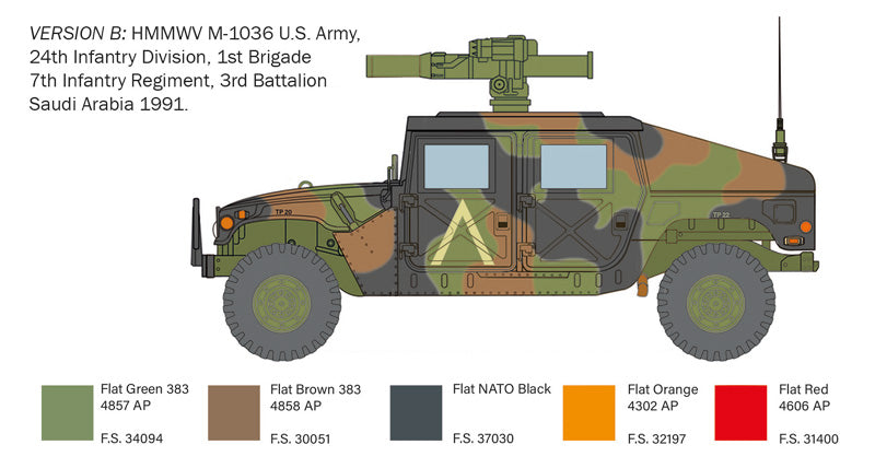 Italeri 6598 - SCALE 1 : 35 HMMWV M1036 TOW Carrier